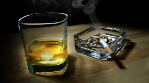 Ilustrasi Alkohol dan Rokok