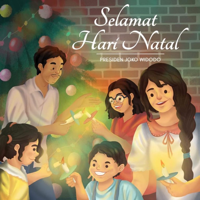 Presiden Jokowi Menyampaikan Selamat Natal Semoga Penuh Kedamaian dan